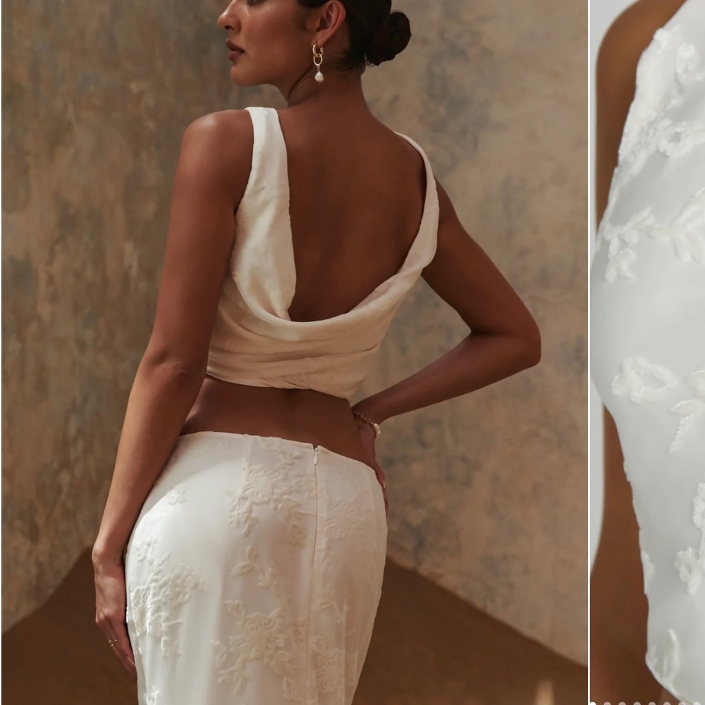 Meshki Mona Cowl Back Top - tags on